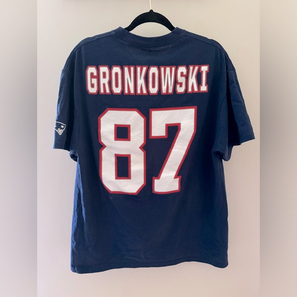 NFL Team Apparel New England PATRIOTS 87 Rob Gronkowski Stitch Motif Sz XL - Picture 2 of 3